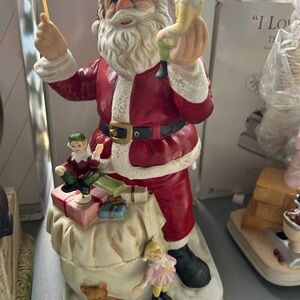 Santa Claus Holiday Figurine - Red and White